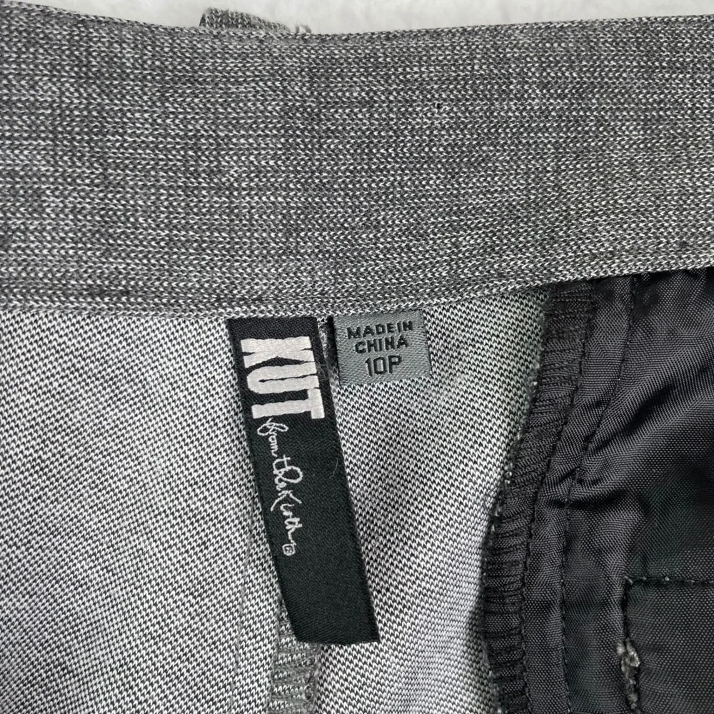 KUT from the Kloth Womens Size 10P Gray Straight Leg Dress Pants Career Slacks‎